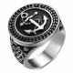 Bague homme acier inoxydable fleur de lys lis emblème fierté france