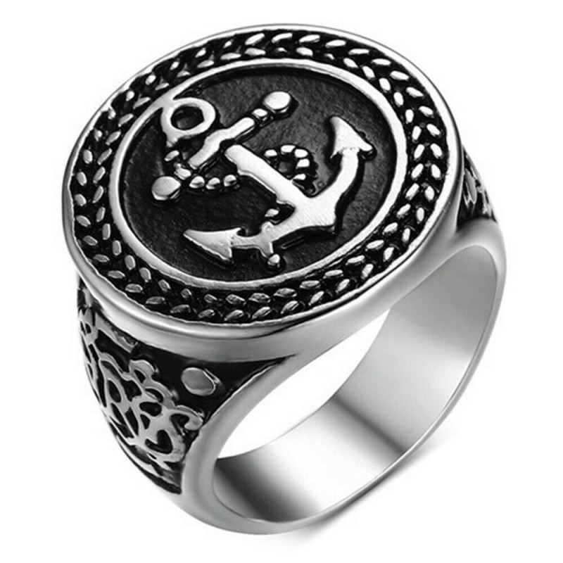 BAGUE BIJOU HOMME ADO ANNEAU ACIER NEUVE BIBLE PRIERE NOTRE PERE ...