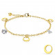 BRACELET CHAINE DE CHEVILLE SEXY FEMME ACIER BRELOQUE CROIX BOULE COEUR