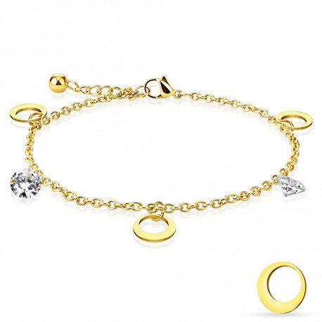 BRACELET CHAINE DE CHEVILLE SEXY FEMME ACIER BRELOQUE CROIX BOULE COEUR