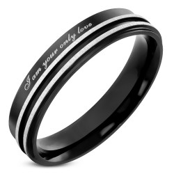 BAGUE BIJOU HOMME ADO ANNEAU ACIER NEUVE BIBLE PRIERE NOTRE PERE