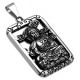 Pendentif homme acier inoxydable plaqué noir guitare électrique punk