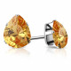 PAIRE BOUCLES D'OREILLES POUR HOMME ADO TIGE FERMOIR ACIER RONDE ZIRCON DIAMS SWAROVSKI BLANC 5mm NEUF