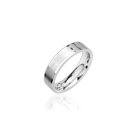 BAGUE BIJOU HOMME ADO ANNEAU ACIER NEUVE BIBLE PRIERE NOTRE PERE